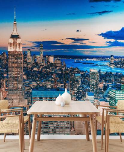 New York Rose guld og blå nuancer Baggrund