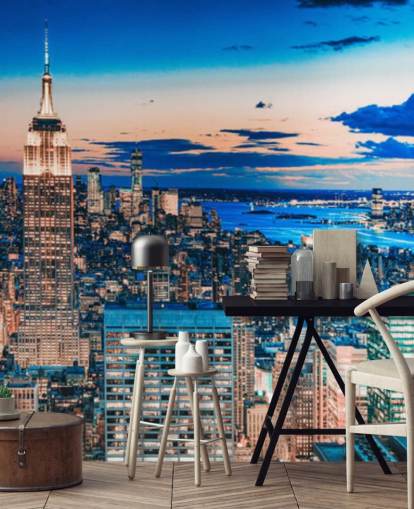 New York Rose Gold and Blue Tints Wallpaper New York Rose Gold and Blue Tints Wallpaper