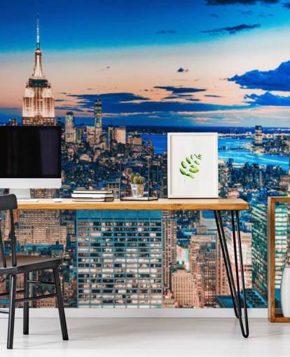 New York Rose guld og blå nuancer Baggrund