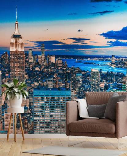 New York Rose Gold och blå nyanser Bakgrund New York Rose Gold och blå nyanser Bakgrund