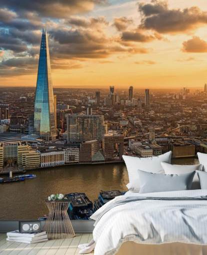 Shard Stadtbild bei Sonnenuntergang Wallpaper