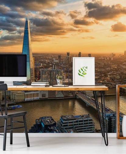 Fondo de pantalla de Shard Cityscape al atardecer