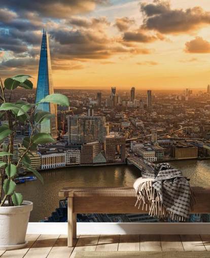 Shard Cityscape at Sunset Wallpaper Shard Cityscape at Sunset Wallpaper