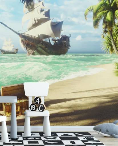 schatkist op strandbehang schatkist op strandbehang