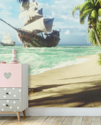 treasure chest on beach wallpaper treasure chest on beach wallpaper