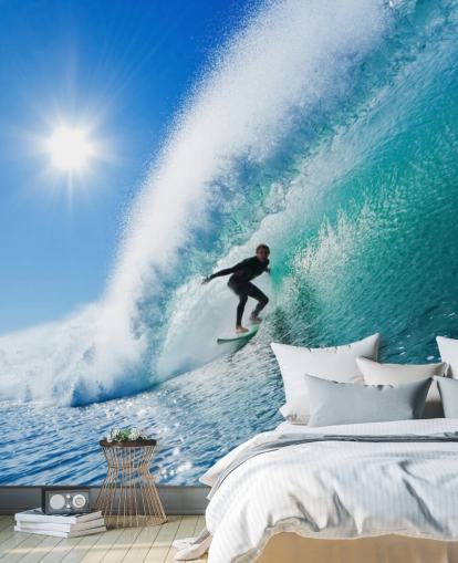 Blue Waves Surf Wallpaper