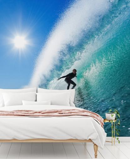 Blue Waves Surf Wallpaper