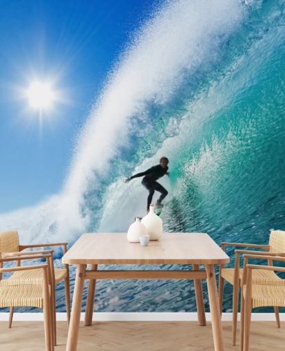 Fondo de pantalla de olas azules