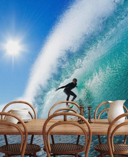 Fondo de pantalla de olas azules