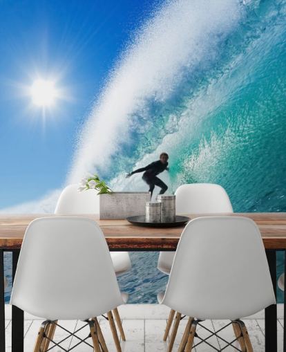 Blue Waves Surf Wallpaper