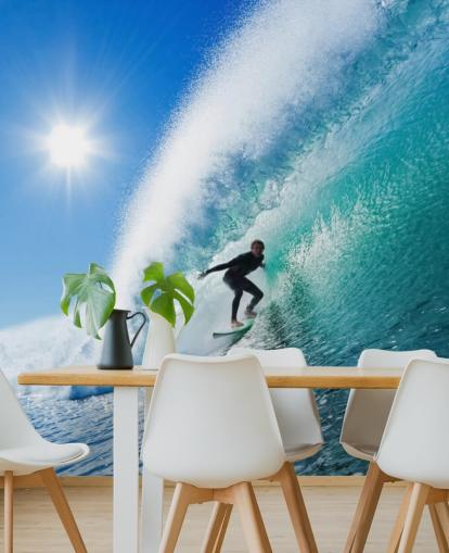 Blue Waves Surf Wallpaper