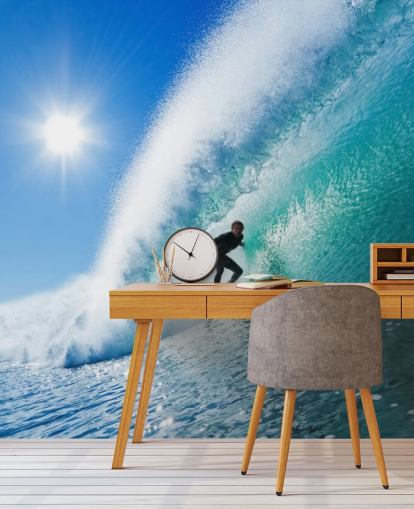 Blue Waves Surf Wallpaper