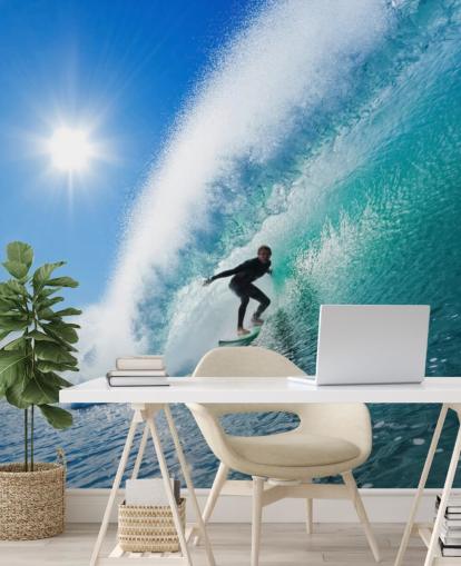 Blue Waves Surf Wallpaper