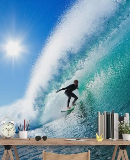 Fondo de pantalla de olas azules