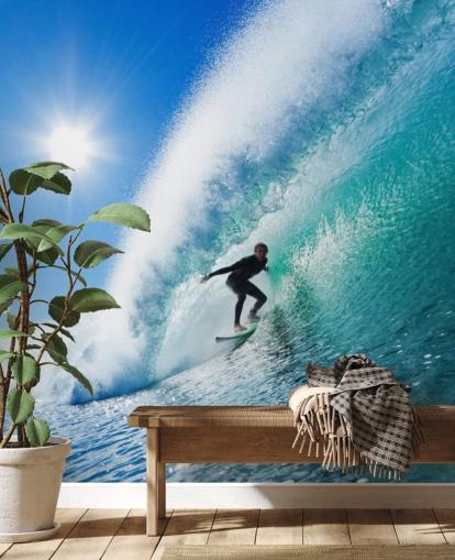 Blå bølger Surf Baggrund