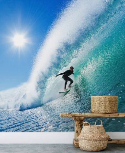 Fondo de pantalla de olas azules