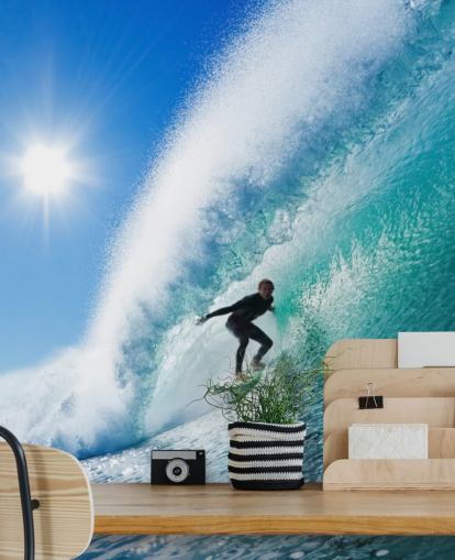 Blå bølger Surf Baggrund