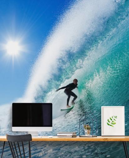 Blå vågor Surf Bakgrund