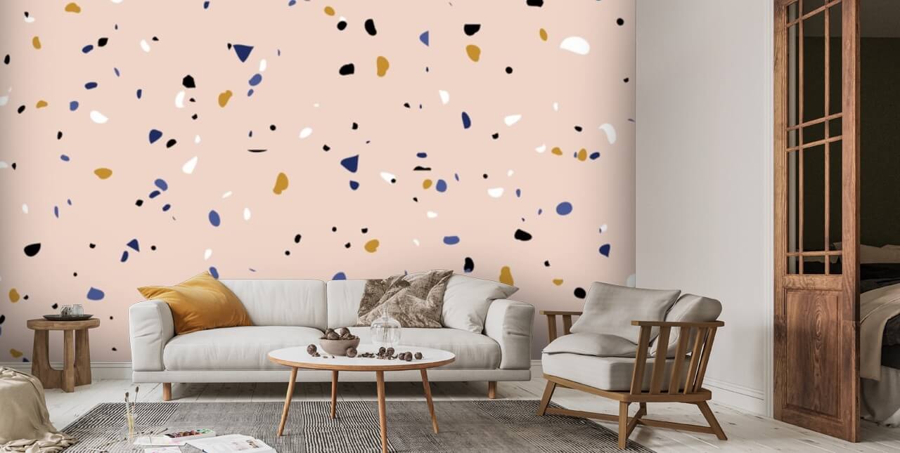 Dusty Pink Terrazzo Wallpaper Wallsauce UK