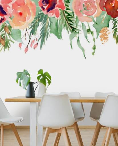 Koralle und rote Blumen hängen von der Decke Koralle und rote Blumen hängen von der Decke