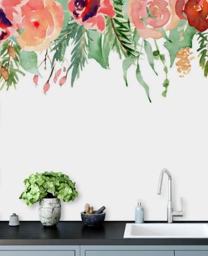 fiori di corallo e rosso che pendono dal soffitto fiori di corallo e rosso che pendono dal soffitto