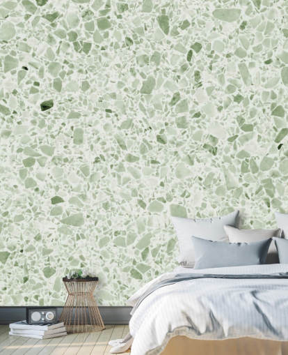 Light Green Terrazzo Wallpaper Light Green Terrazzo Wallpaper