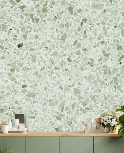 Lys grøn Terrazzo Baggrund