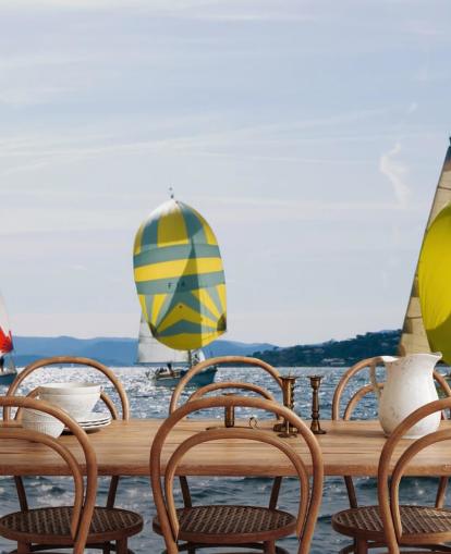 Yachts on Sunny Lake Wallpaper Yachts on Sunny Lake Wallpaper