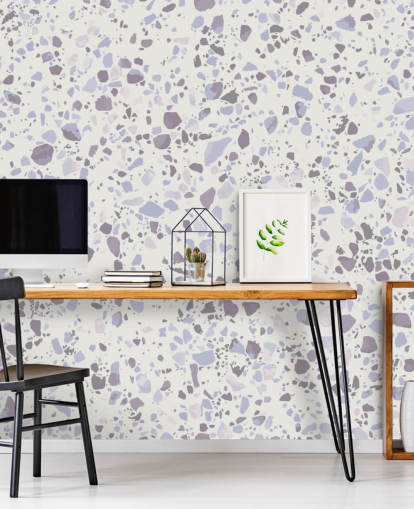 Light Blue Terrazzo Wallpaper Light Blue Terrazzo Wallpaper