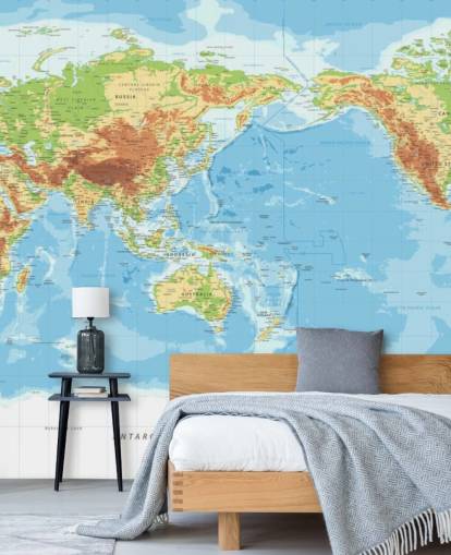 Papel de parede educacional do mapa mundial