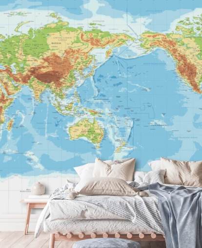 Educational World Map Wallpaper