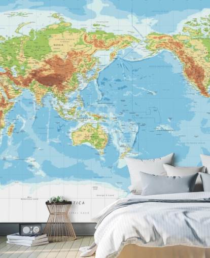 Papier peint éducatif de la carte du monde