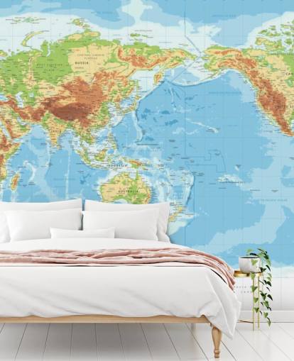 Educational World Map Wallpaper