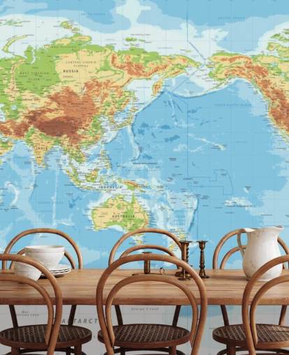 Papier peint éducatif de la carte du monde