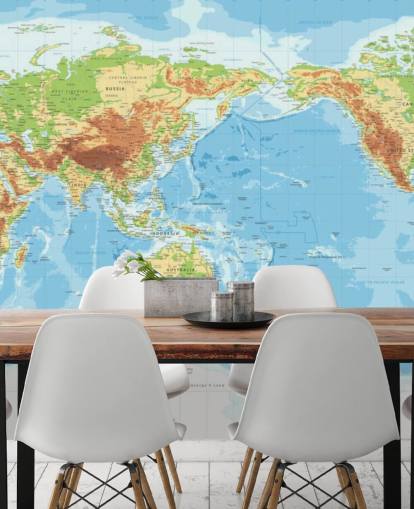 Educational World Map Wallpaper