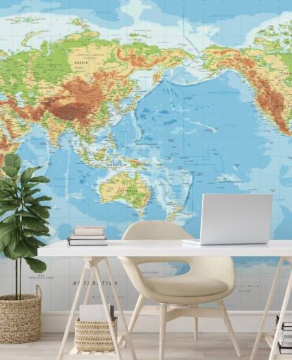 Educational World Map Wallpaper