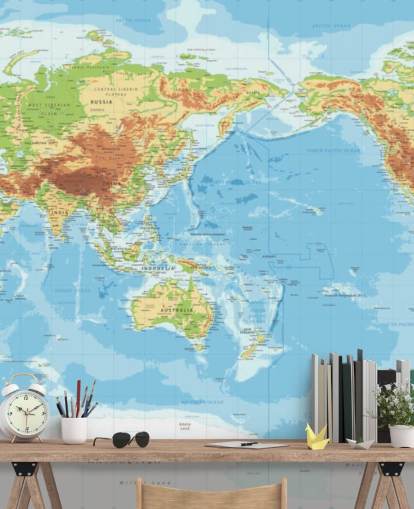Educational World Map Wallpaper
