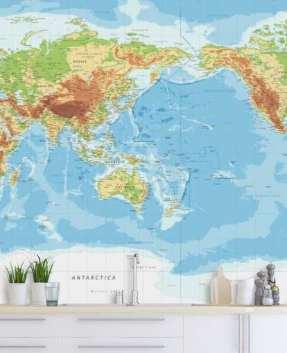 Educational World Map Wallpaper