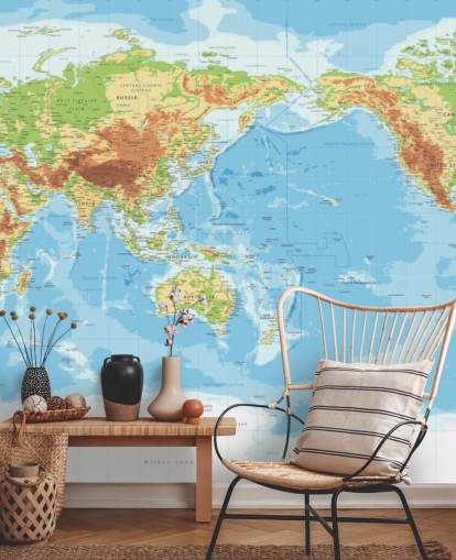 Educational World Map Wallpaper