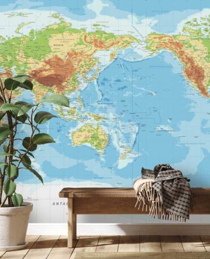 Educatieve wereldkaart Wallpaper