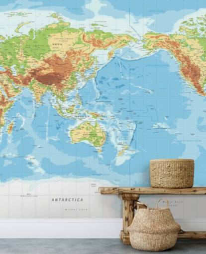 Educational World Map Wallpaper