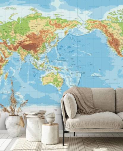 Educational World Map Wallpaper