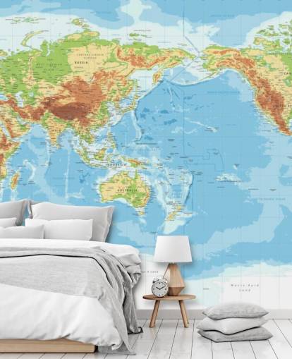 Papier peint éducatif de la carte du monde