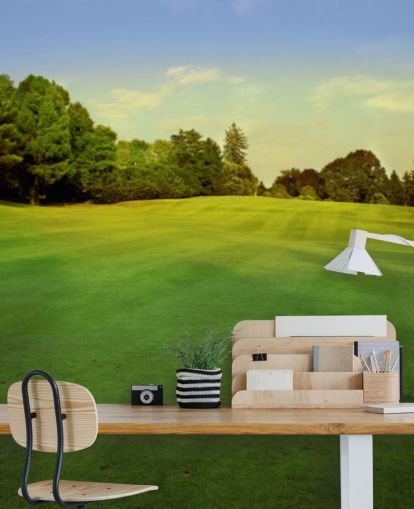 Golf Tee on Sunny Course Wallpaper