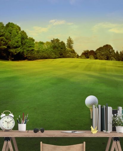 Golf Tee on Sunny Course Wallpaper Golf Tee on Sunny Course Wallpaper