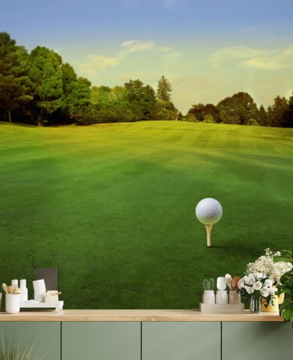 Papel de Parede Golf Tee on Sunny Course