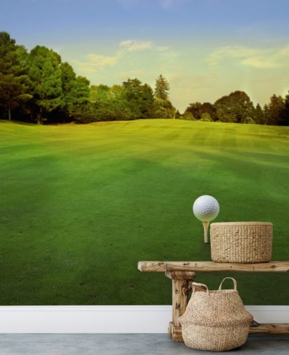Golf Tee on Sunny Course Wallpaper