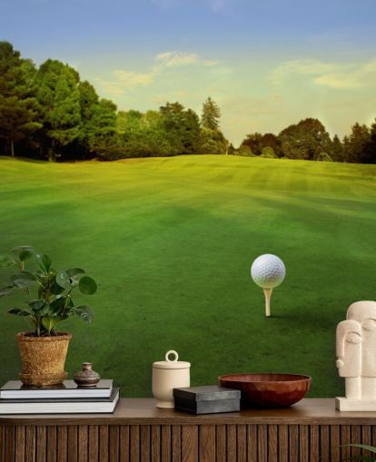 Golf Tee op Sunny Course Wallpaper