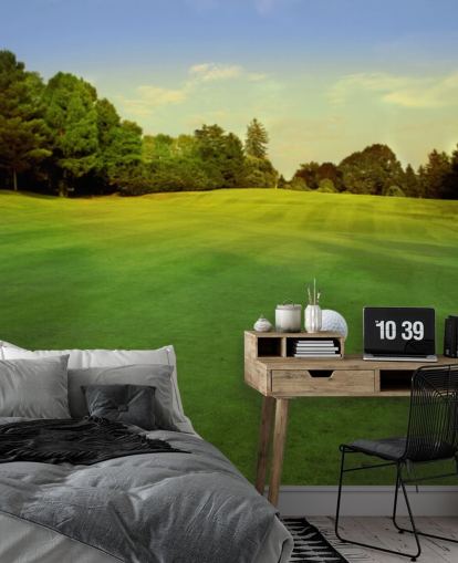 Tee da golf su Sunny Course Wallpaper Tee da golf su Sunny Course Wallpaper