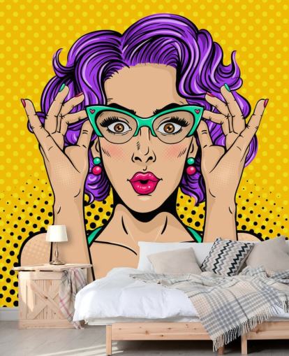 retro paarse dame met permanent haar en brilbehang uit de jaren 50 retro paarse dame met permanent haar en brilbehang uit de jaren 50